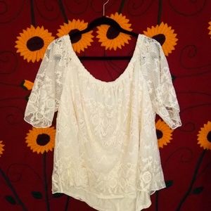 Cato's white lace blouse